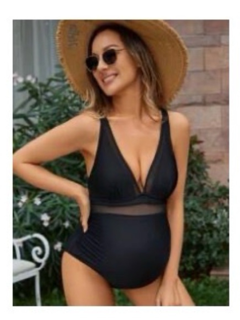 Black Maternity One-Piece Swimsuit